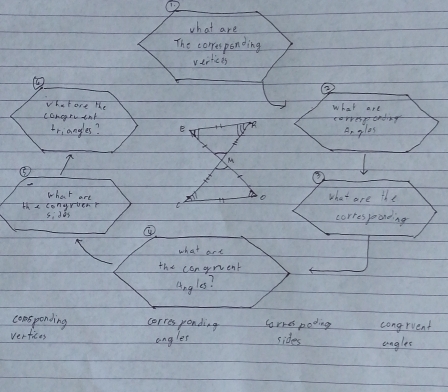 what are
The corresponding
verticas
22
whatore the what are
canggrotntcorresperdng
triangles? An glas
⑤
what arewhat are the
the congrten? 5idoycorresponding
what art
the can grent
Angles?
consponding corres pondig carre poding congruent
angles
vertices sides angles