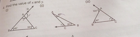 Find the value of x and y.
(ii)
(ii) 
 
 
A