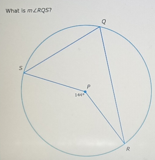 What is m∠ RQS ?