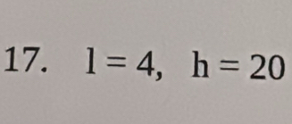 l=4, h=20