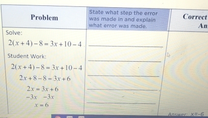 ct
n
Answer: x=-6