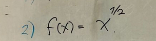 f(x)=x^(1/2)