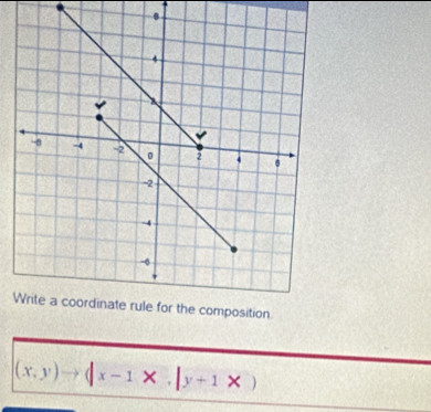 (x,y)to (x-1* ,|y+1* )