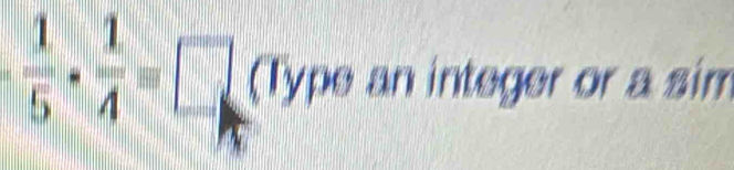  1/5 ·  1/4 =□ (Type an integer or a sim