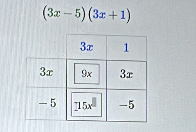 (3x-5)(3x+1)