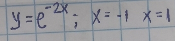 y=e^(-2x); x=-1x=1