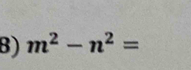 m^2-n^2=