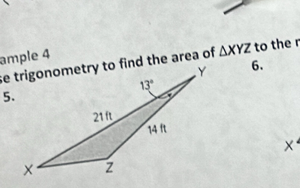 ample 4
△ XYZ to the r
6.
5.
X