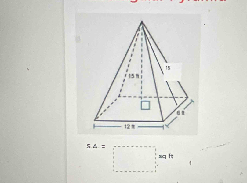 SA=□ sq ft