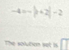 □ =2
The solution set is □