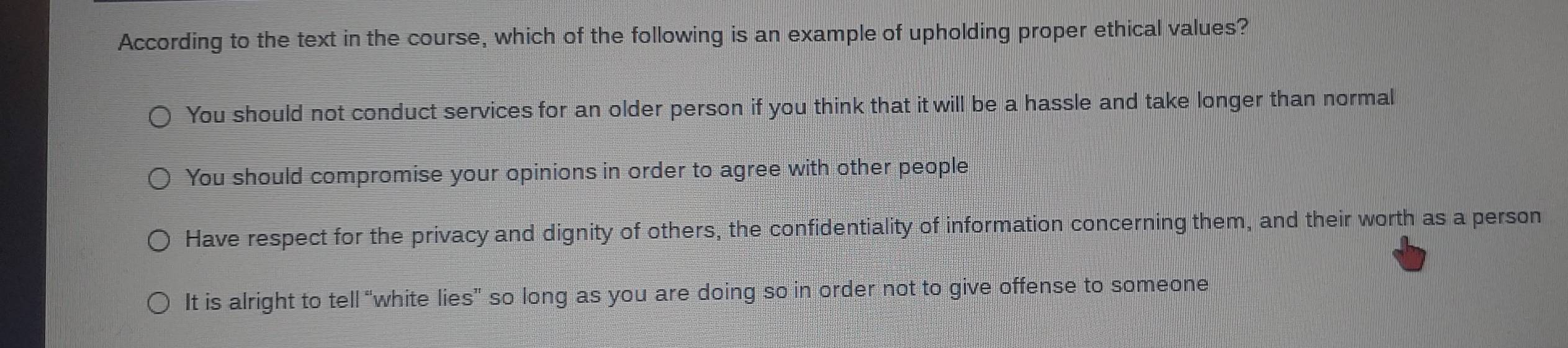 Gelöst:According to the text in the course, which of the following is ...