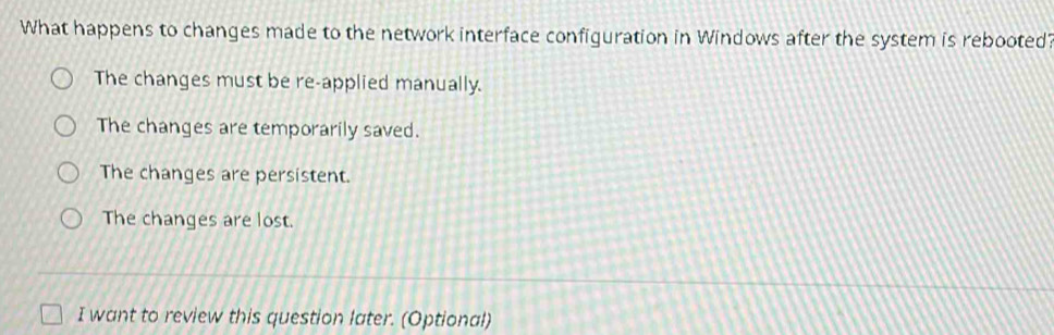Solved: What happens to changes made to the network interface ...