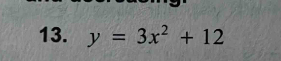 y=3x^2+12