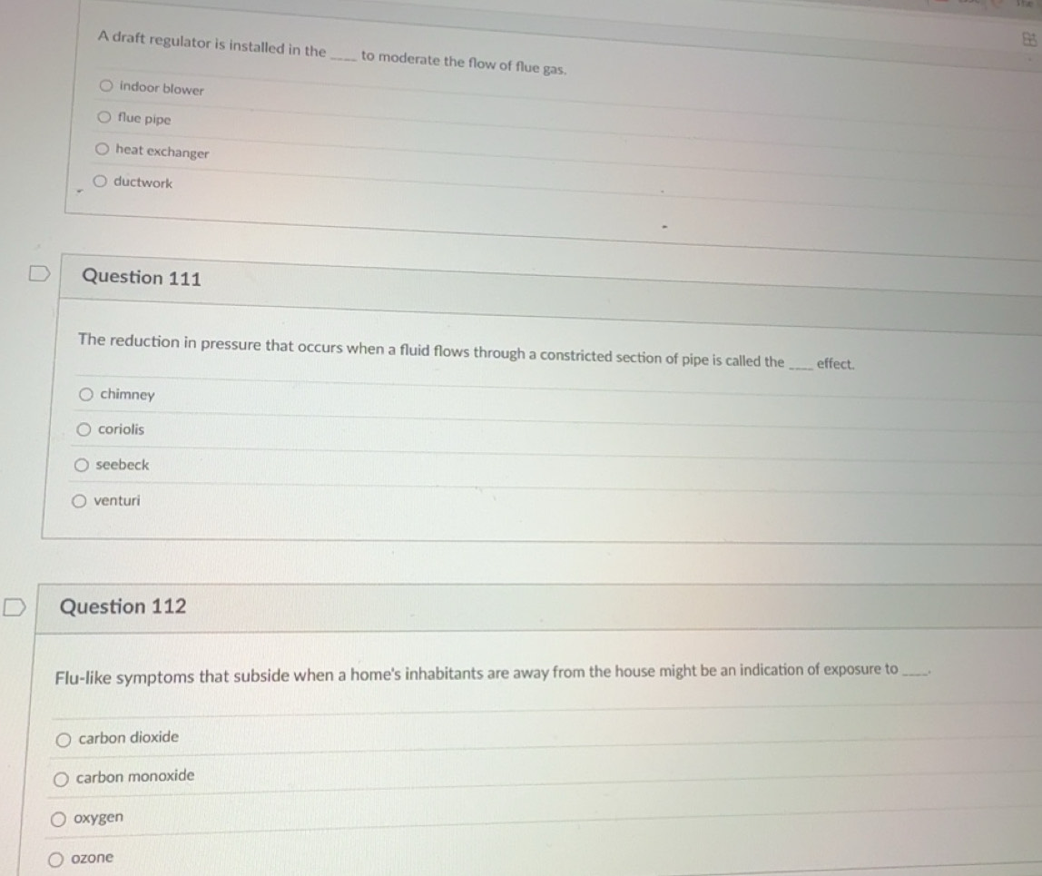 Solved: A draft regulator is installed in the _to moderate the flow of ...