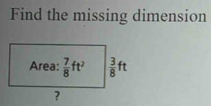 Find the missing dimension