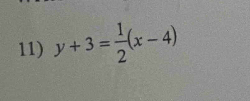 y+3= 1/2 (x-4)