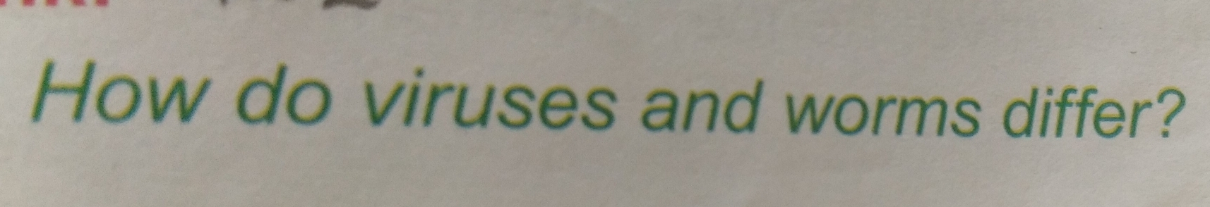 How do viruses and worms differ?