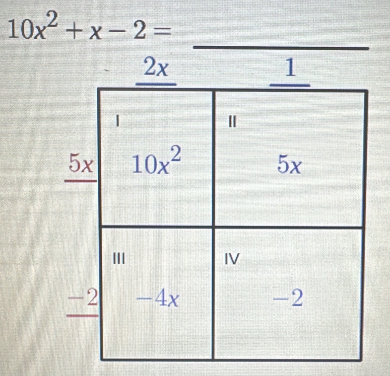 10x^2+x-2=