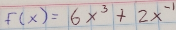 F(x)=6x^3+2x^(-1)