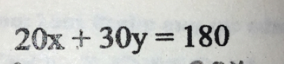 20x+30y=180