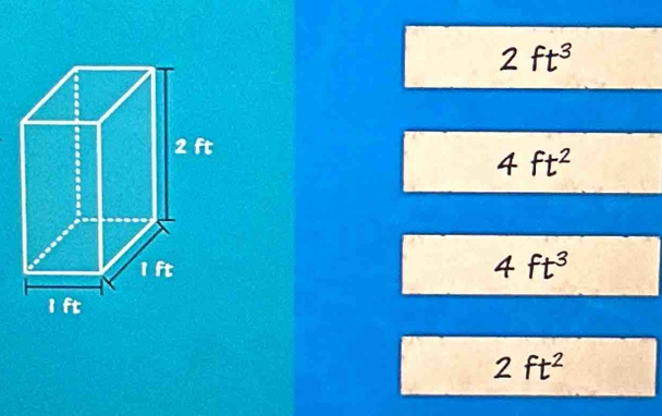 2ft^3
4ft^2
4ft^3
2ft^2