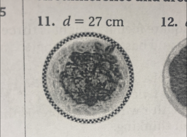 5 
11. d=27cm 12.