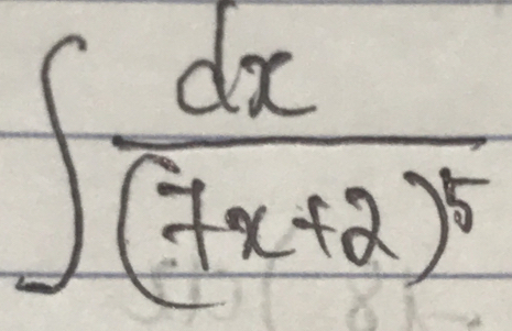 ∈t frac dx(7x+2)^5