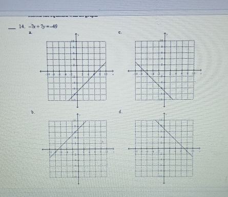 -7x+7y=-49
C.
1
b.
d.