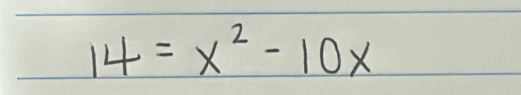 14=x^2-10x