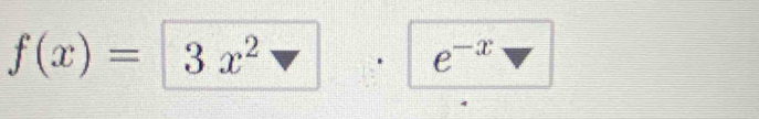 f(x)=3x^2 * e^(-x)