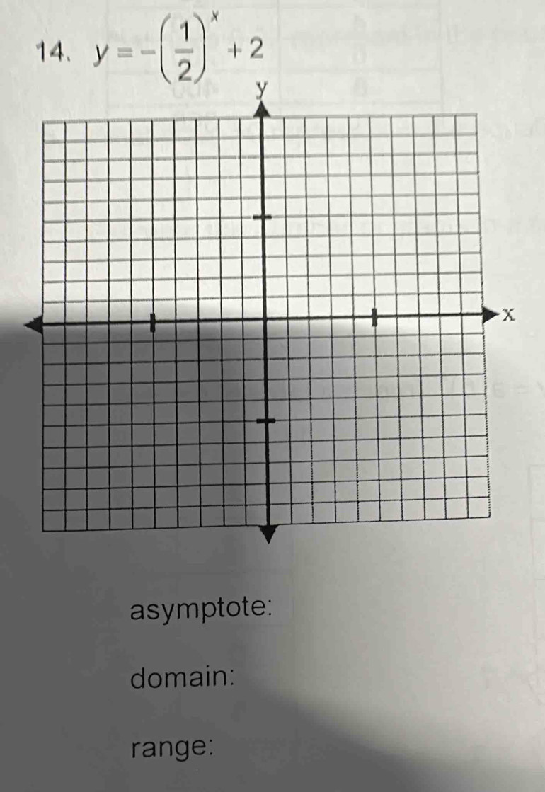 y=-( 1/2 )^x+2
asymptote: 
domain: 
range: