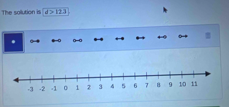 The solution is d>12.3. 。 。