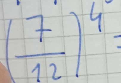 ( 7/12 )^4=