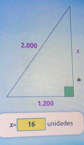 x=16 unidades