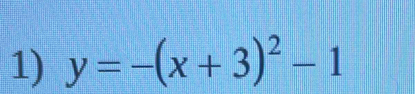 y=-(x+3)^2-1