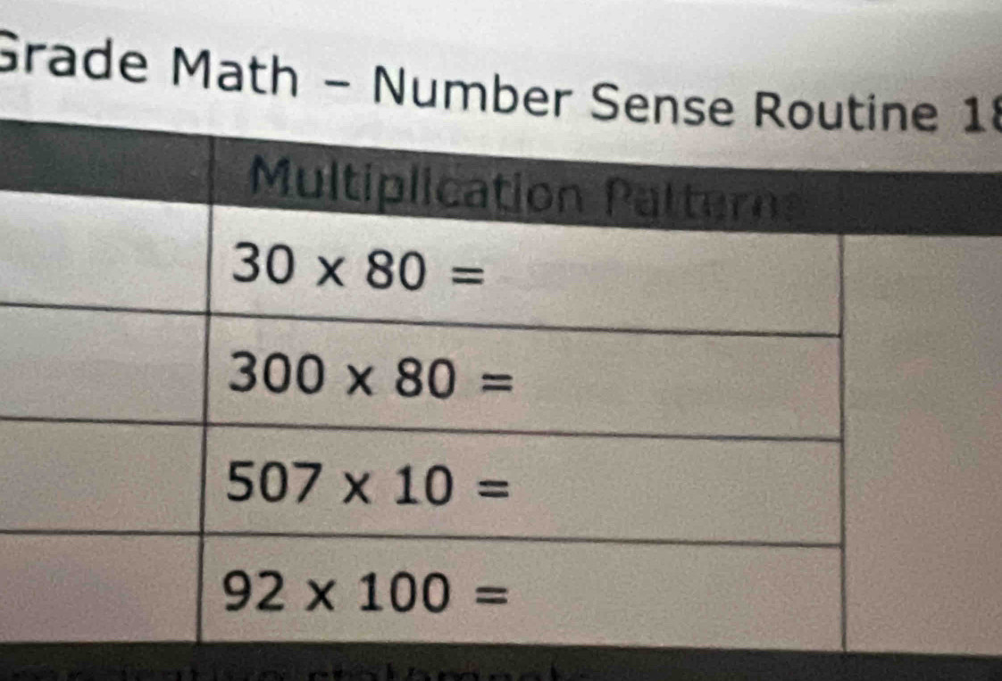 Grade Math - Nu18