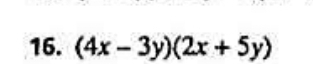 (4x-3y)(2x+5y)