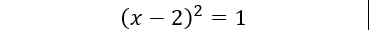 (x-2)^2=1