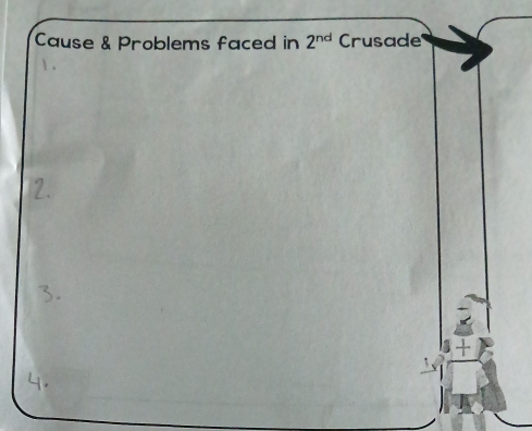 Cause & Problems faced in 2^(nd) Crusade