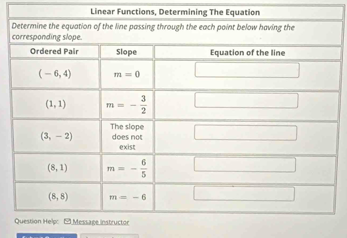 Linear Functions, Deter