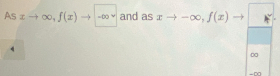 Asxto ∈fty , f(x)to and as xto -∈fty , f(x)
∞
-∞