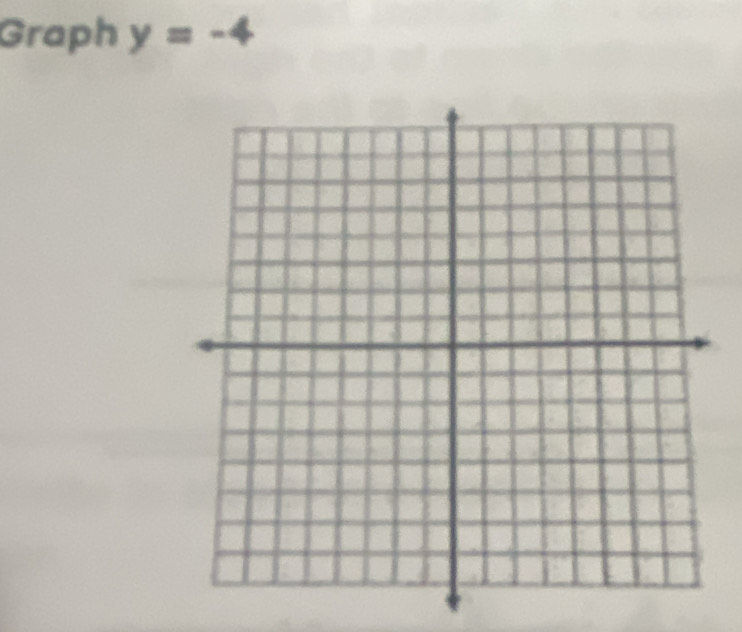 Graph y=-4