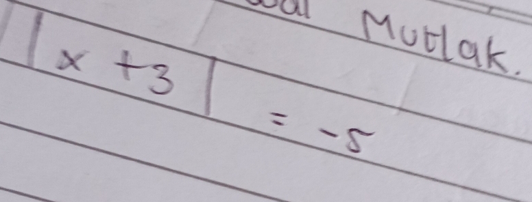 cal Motlak.
|x+3|=-5