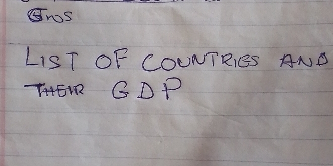 Cns 
LIST OF COUNTRIES AN 
HEKR( GDP