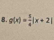 g(x)= 5/4 |x+2|