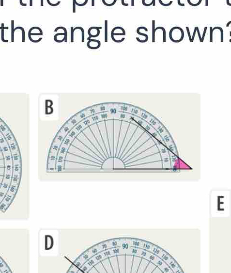 the angle shown? 
ie 3
5

E
6