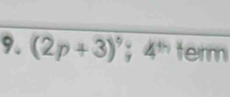 (2p+3)^circ ; 4^(th) term