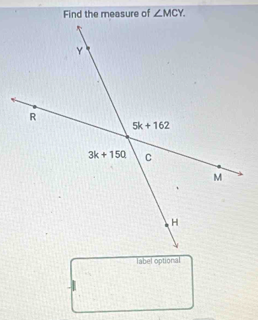 ∠ MCY.
label optional