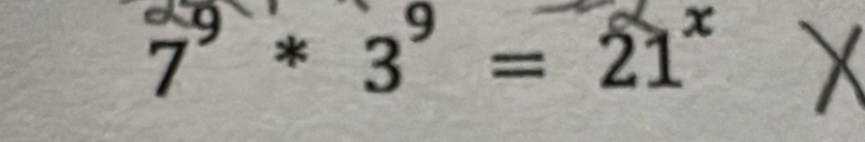 7^9*3^9=21^x