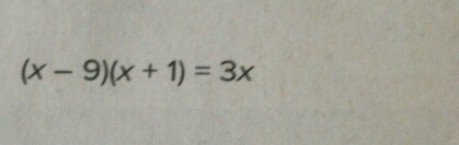 (x-9)(x+1)=3x